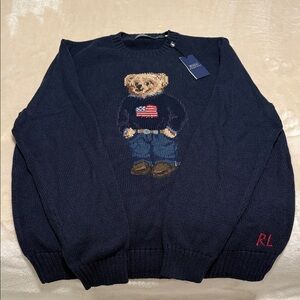 Ralph Lauren Polo Teddy Bear Knit Sweatshirt NWT Men XL